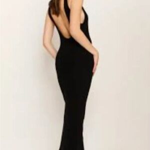 Free People Beach Black Sweater Dress Scoop Back